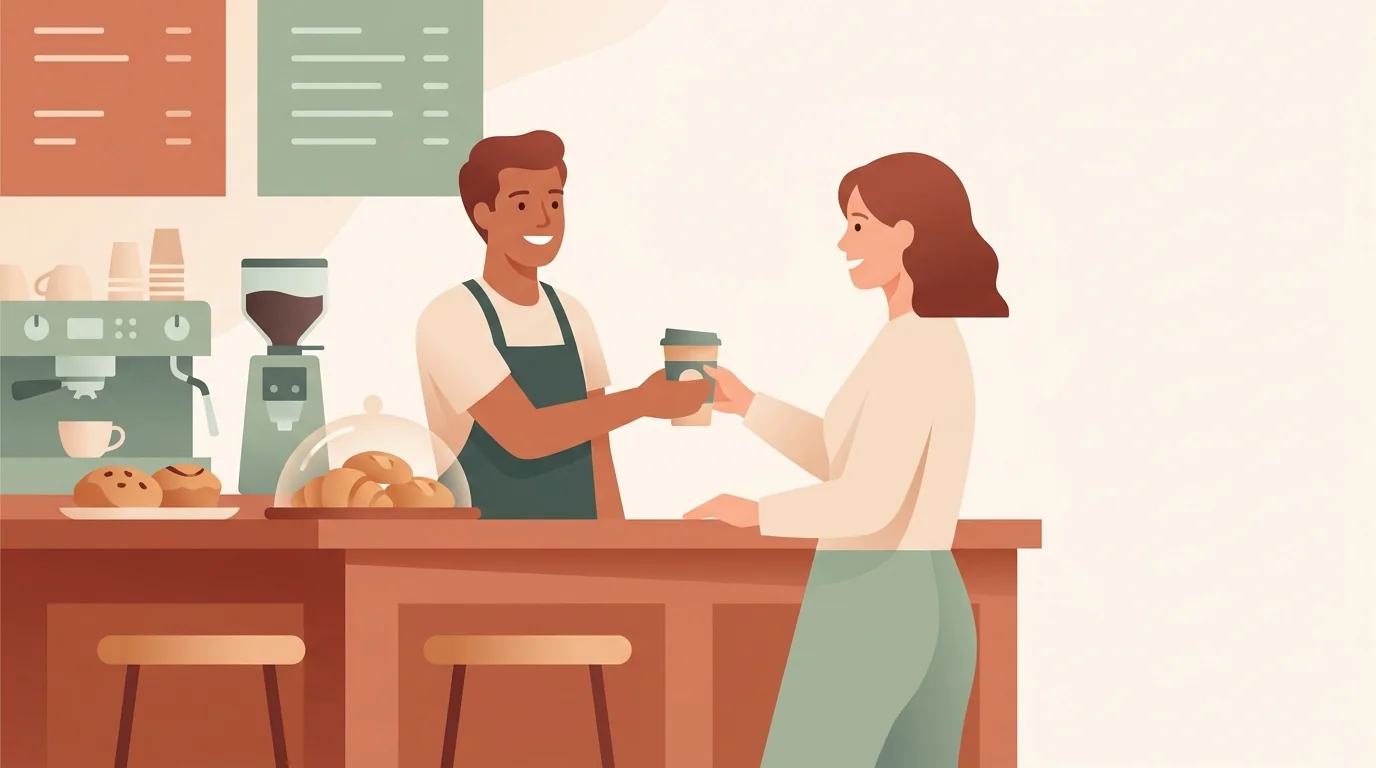 Illustration for the unit: Café and shopping