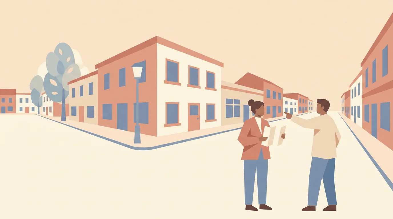 Illustration for the unit: Directions in town